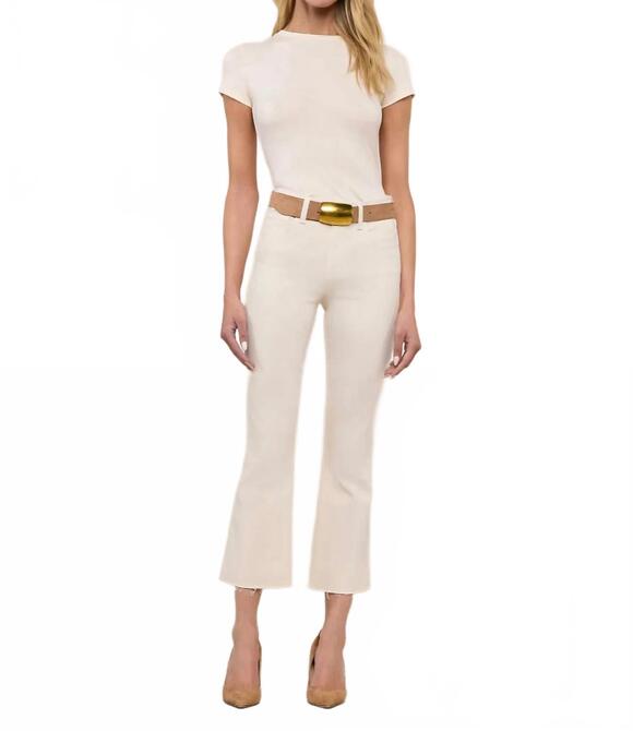 L'AGENCE Denim - NEW L'AGENCE kendra cropped flare jean in vintage white